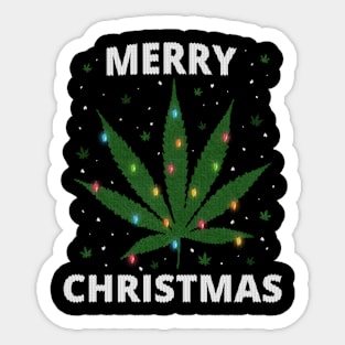 Weed Christmas Sticker